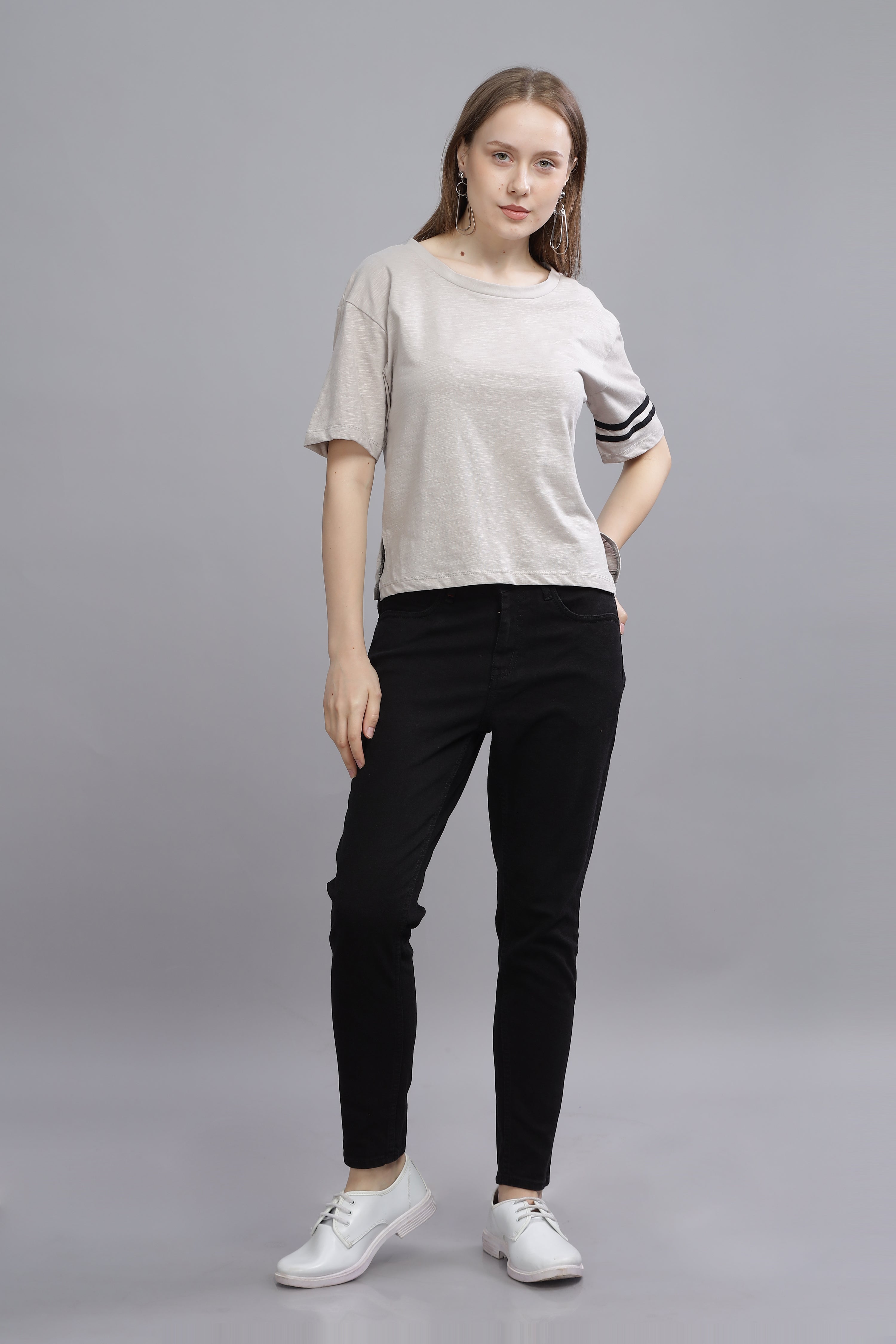 Women's Beige Top Front